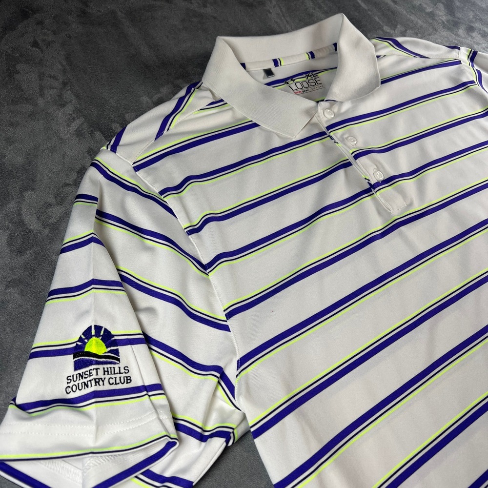 Under Armour HeatGear Polo Shirt Mens XL Green Striped Short Sleeve Golf Outdoor - Picture 3 of 11